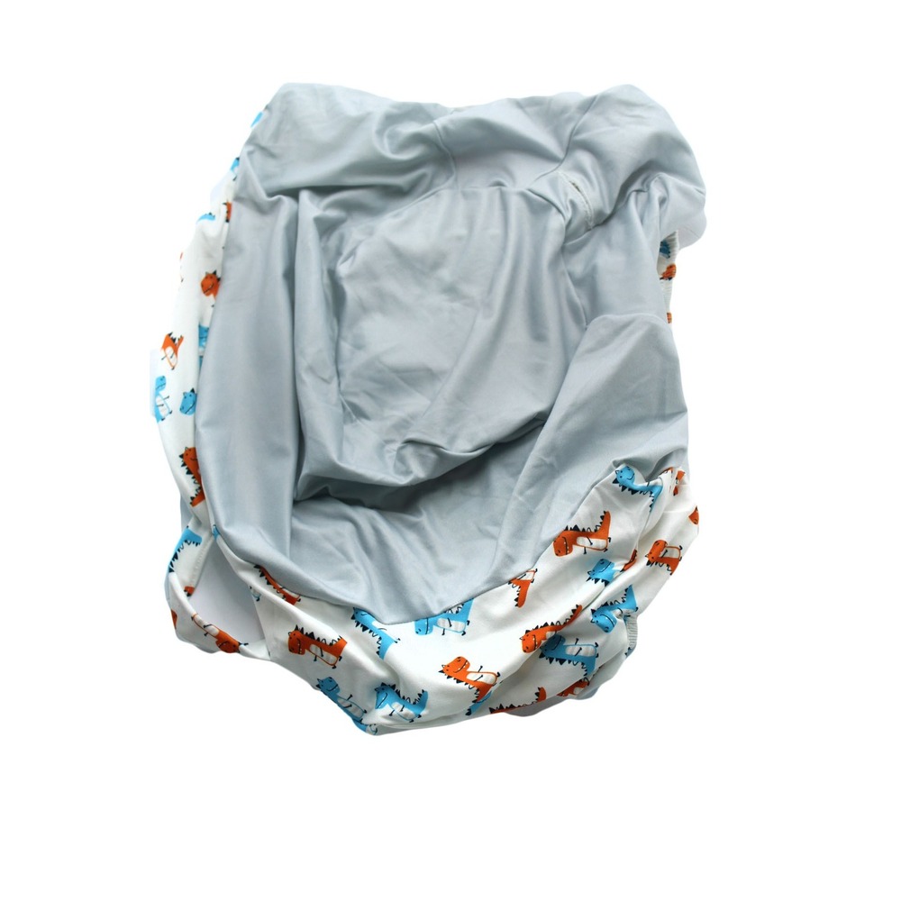 Bumbo Floor Seat Cover Blue Orange Dinosaur Print White Slipcover Accessory
